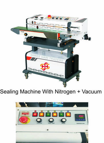 band sealer with nitrogen flushing vacuum packing machine